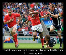 Jack Prasad scored the opening try with Ben Hughes in close support